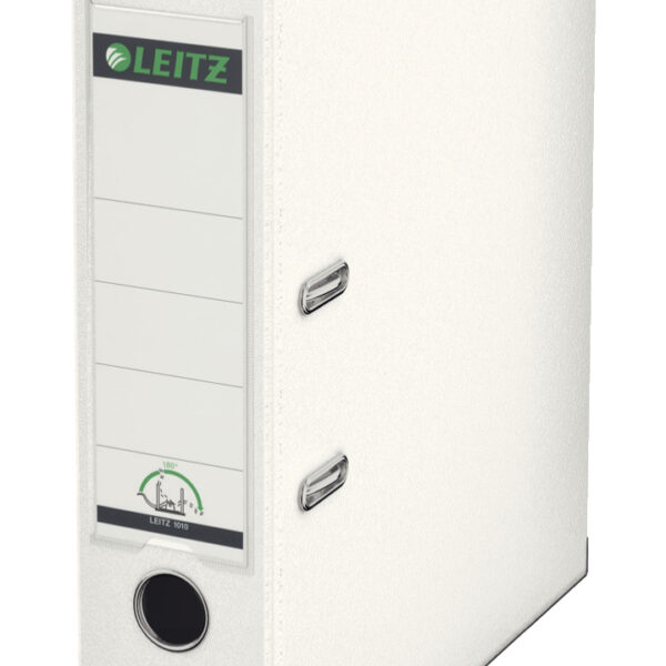 Leitz 180 Lever Arch File Polypropylene A4 80mm Spine Width White (Pack 10) 10101001
