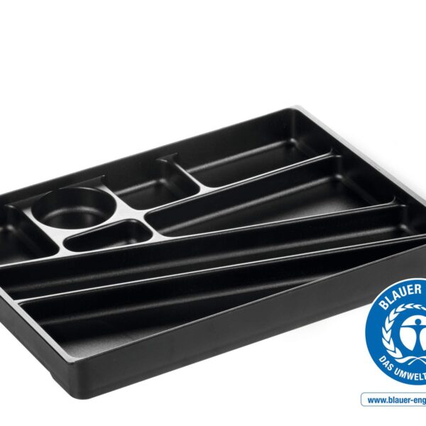 Durable IDEALBOX 80% Recycled Plastic Stationery Drawer Organiser Storage Insert Tray Charcoal - 1712004058