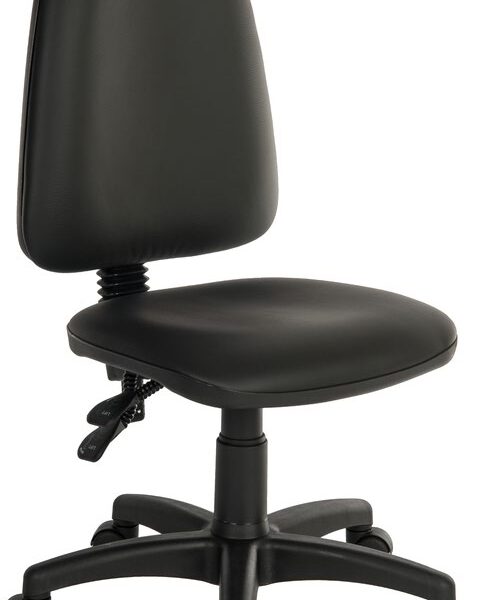 Ergo Twin High Back PU Operator Office Chair without Arms Black - 2900PU-BLK