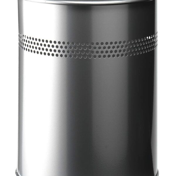 Durable Perforated Waste Bin 15L Silver