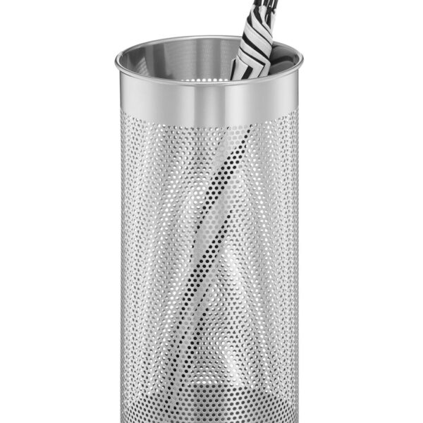 Durable Metal Umbrella Stand Silver