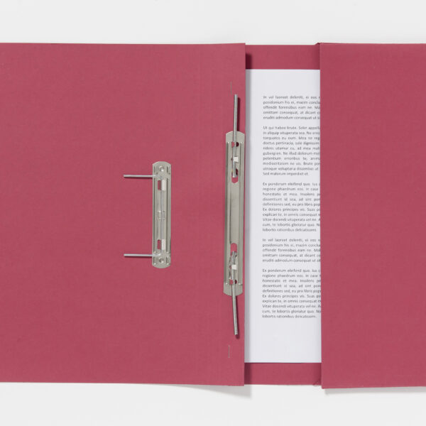 Guildhall Spring Pocket Transfer File Manilla Foolscap 285gsm Red (Pack 25) 347-REDZ