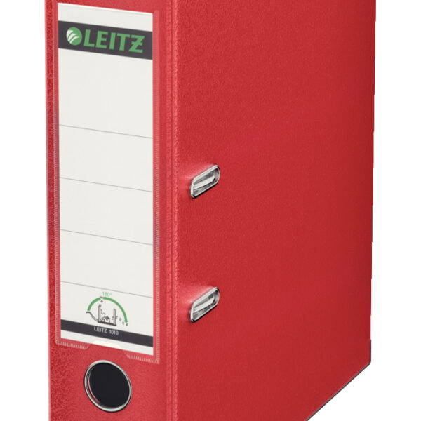 Leitz 180 Lever Arch File Polypropylene A4 80mm Spine Width Red (Pack 10) 10101025