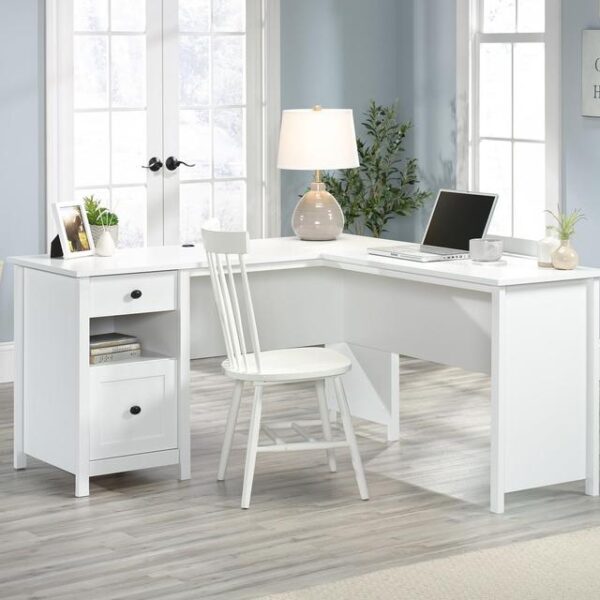 Home Study Home Office L-Shaped Desk White - 5427718