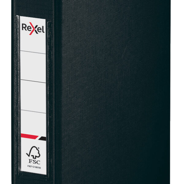 Rexel Ringbinder Choices A5 25mm 2 O-Ring Black (Pack 10) - 2115558