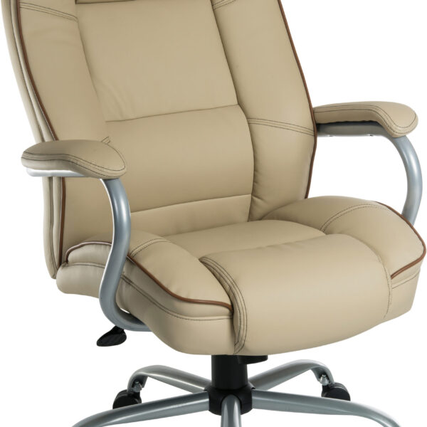 Goliath Duo Heavy Duty Bonded Leather Faced Executive Office Chair Cream - 6925CR
