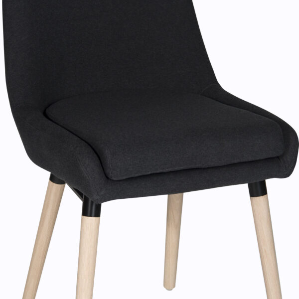 Contemporary Welcome Upholstered Reception Chair Graphite (Pack 2) - 6946GRA