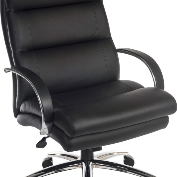 Samson Heavy Duty Leather Look Executive Office Chair Black - 6968