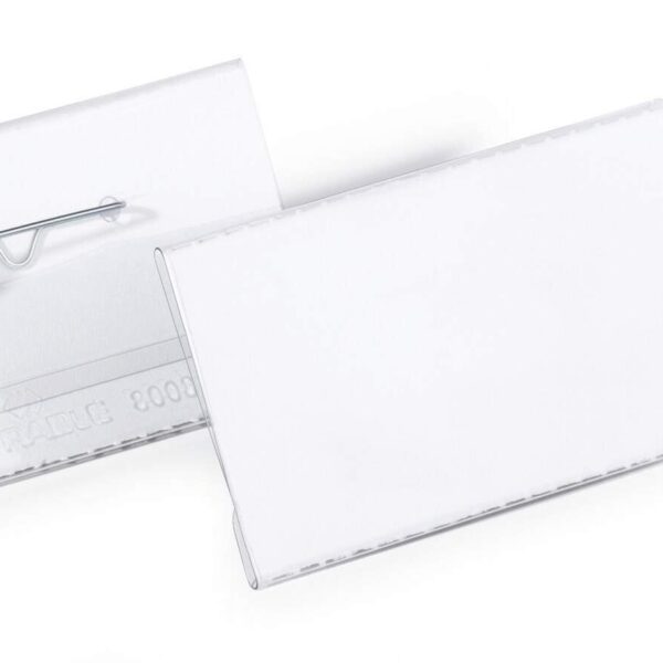 Durable Pin Name Badge 40x75mm