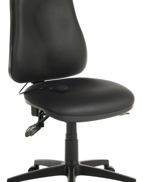 Ergo Comfort Air High Back PU Ergonomic Operator Office Chair without Arms Black - 9500AIR-PU