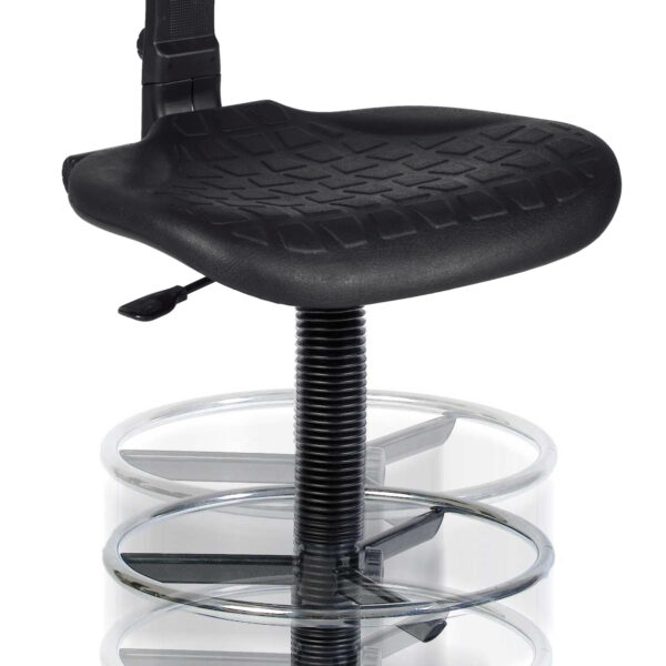 Draughter Labour Pro Deluxe Polyurethane Drafter Chair Black - 9999/1164