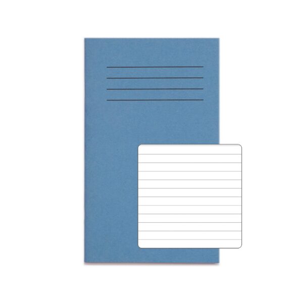 Rhino A6+ Exercise Book 48 Page Ruled 7mm Feint Lines F7 Light Blue (Pack 100) - VNB012-65-8