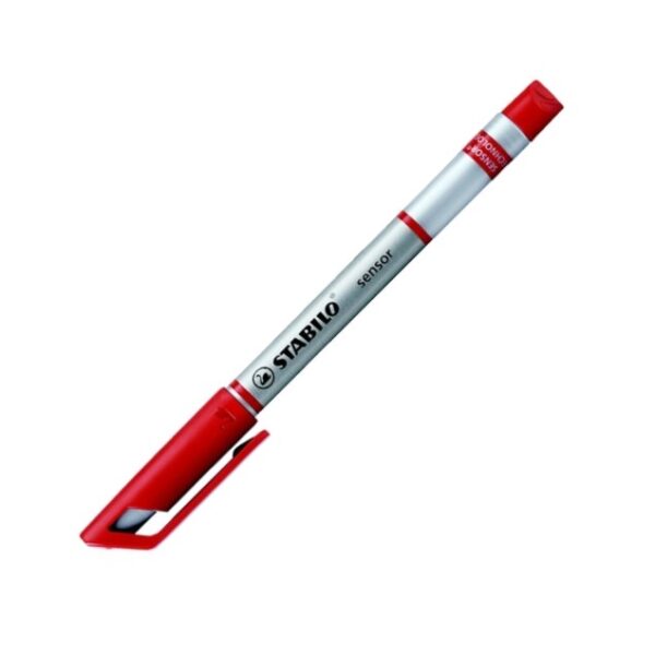 STABILO SENSOR fine Pen 0.3mm Line Red (Pack 10) - 189/40