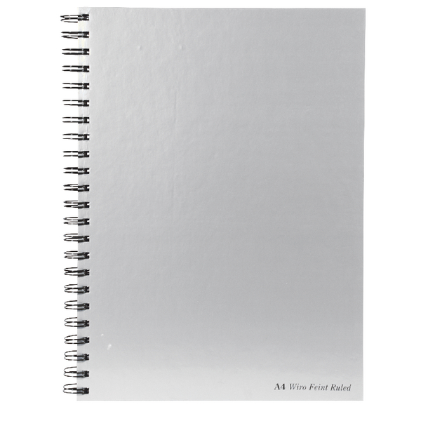 Pukka Pad A4 Wirebound Hard Cover Notebook Ruled 160 Pages Silver (Pack 5) - WRULA4