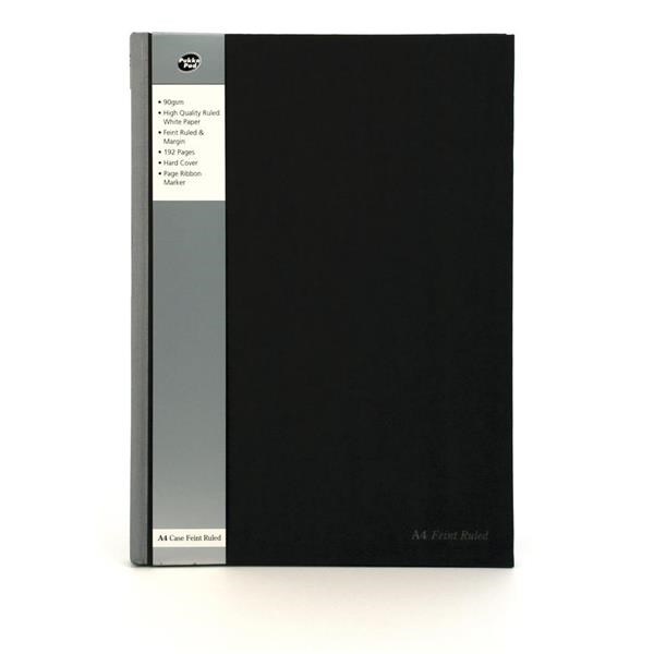 Pukka Pads A4 Casebound Hard Cover Notebook Ruled 192 Pages Silver/Black (Pack 5) - SBRULA4