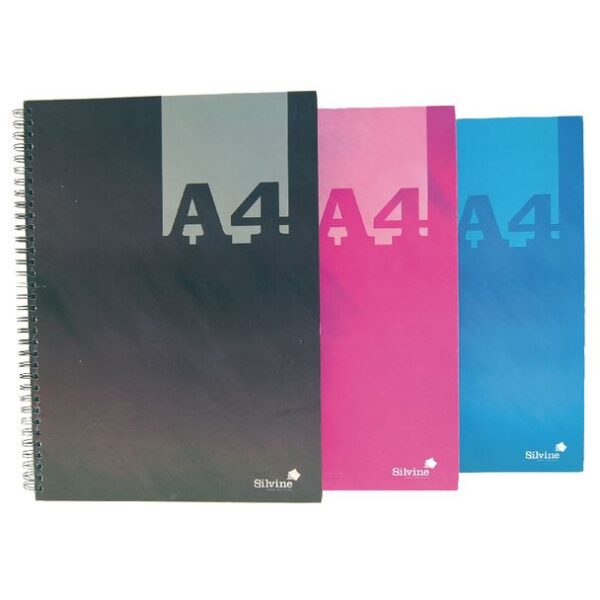 Silvine Luxpad A4 Wirebound Hard Cover Notebook 140 Pages Assorted Colours (Pack 6) - THBA4AC