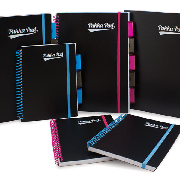 Pukka Pad Neon A4 Wirebound Polypropylene Cover Notebook Ruled 200 Pages Assorted Colours (Pack 3) - 7662-PPN