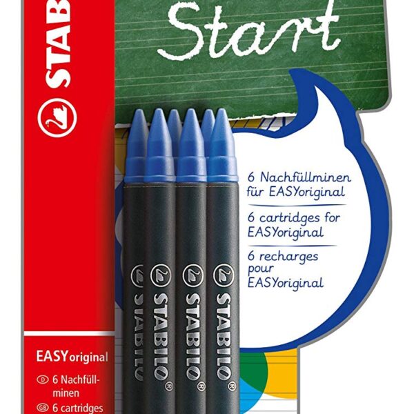 STABILO EASYoriginal Refills Blue (Pack 6) - B-47374-10