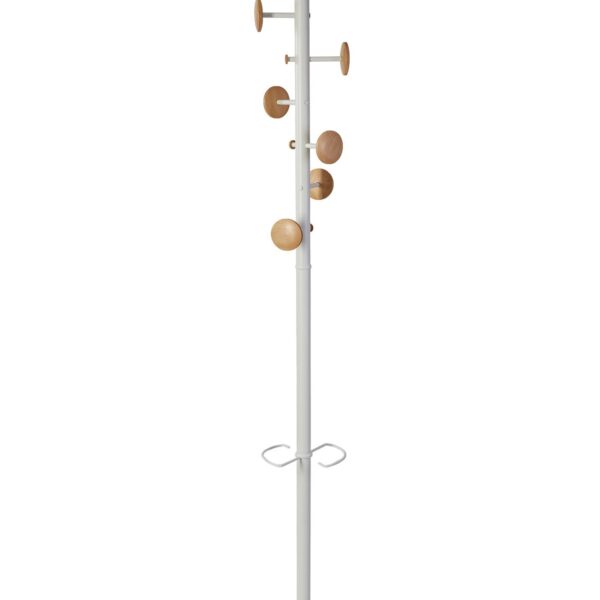 Alba Music Coat Stand 6 Pegs Wood and White - PMMUSIC BC