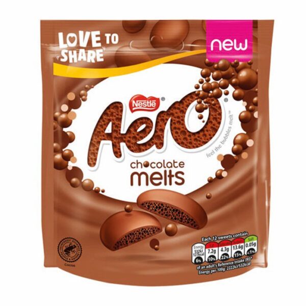 AERO Melts Milk Chocolate Sharing Bag 92g - 12500157