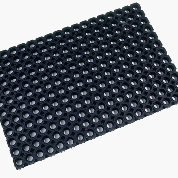 Floortex Doortex Heavy-duty Octomat Ring Rubber Entrance Mat For Outdoor Use (Made of Robust Rubber) 60x80cm Black - UFC46822OCBK