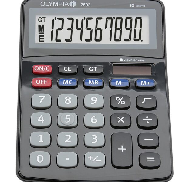 Olympia 2502 10 Digit Desk Calculator Black 40182