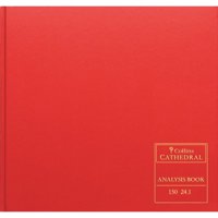 Collins Cathedral Analysis Book Casebound 297x315mm 14 Cash Column 96 Pages Red 150/14.1 - 813047