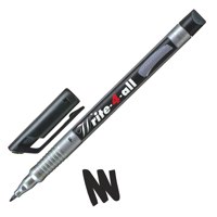STABILO Write-4-All Fine Permanent Marker 0.7mm Line Black (Pack 10) - 156/46