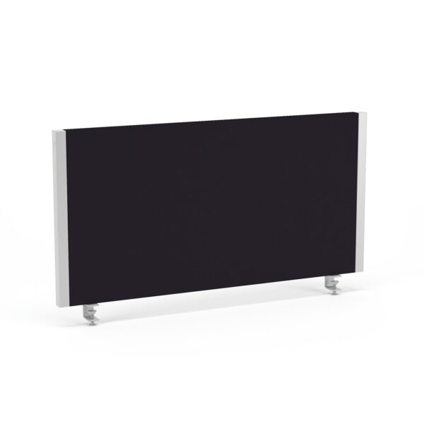 Impulse Straight Screen W800 x D25 x H400mm Black With Silver Frame - I000271