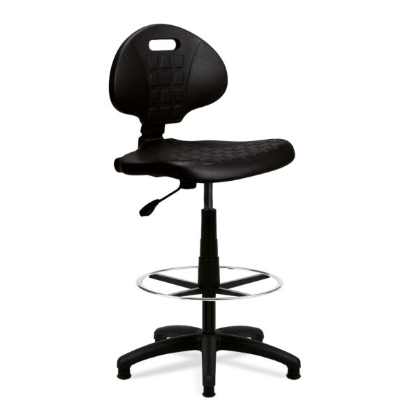 Polyurethane Draughtsman Chair with Spring Loaded Backrest Mechanism
