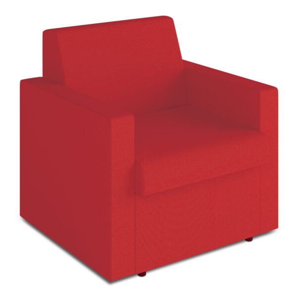 Contemporary Modular Fabric Low Back Armchair