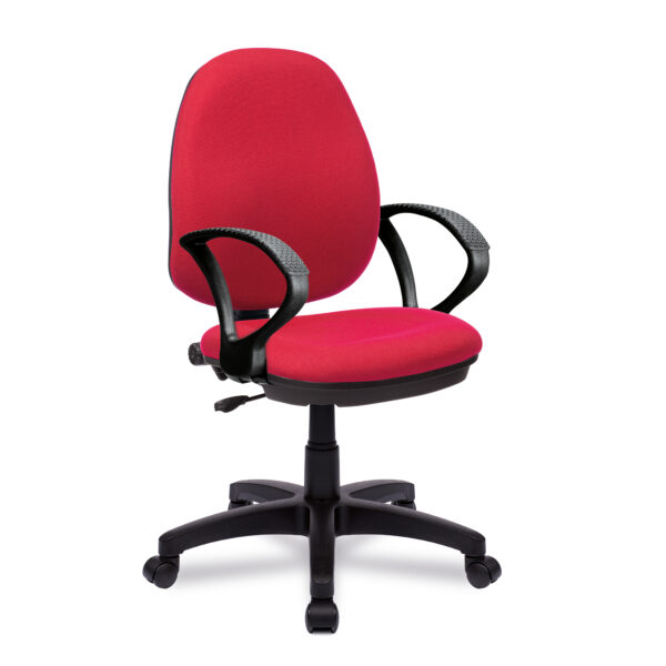 Medium Back Operator Chair - Single Lever with Fixed Arms