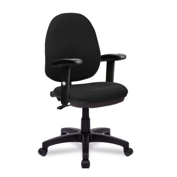 Medium Back Operator Chair - Single Lever with Height Adjustable Arms