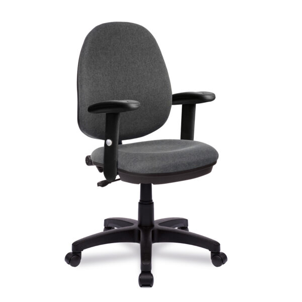 Medium Back Operator Chair - Single Lever with Height Adjustable Arms