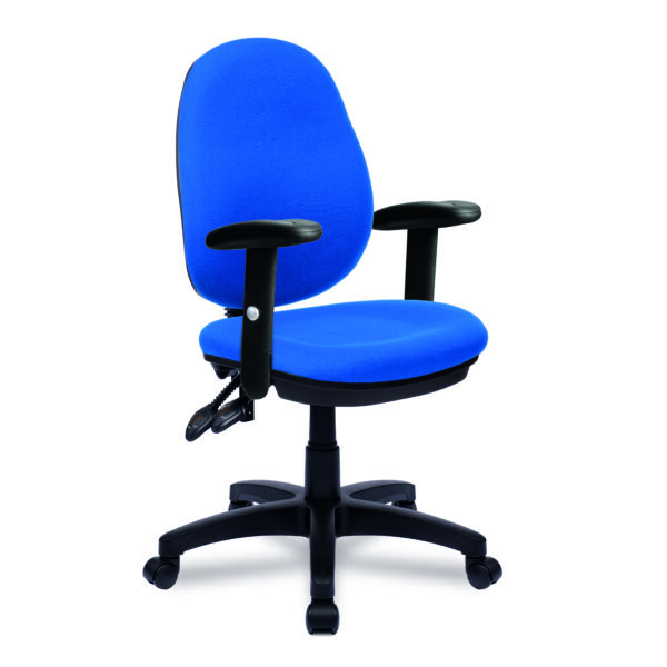 Medium Back Synchronous Operator Chair - Triple Lever with Height Adjustable Arms