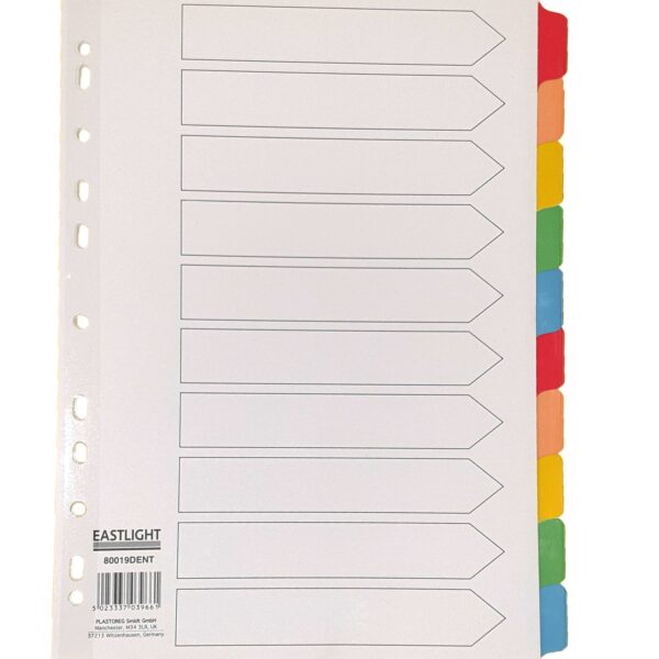 A4 Index Dividers Multicolour Tabs Blank