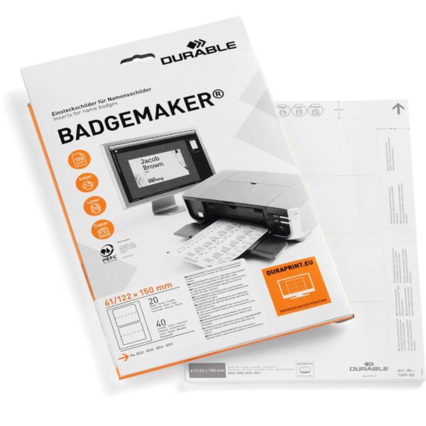 Durable BADGEMAKER Inserts 61x150mm