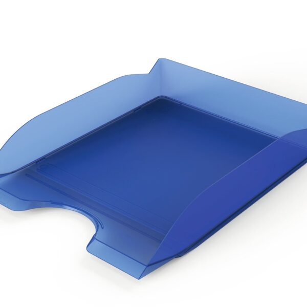 Durable NEW Letter Tray Transparent Blue