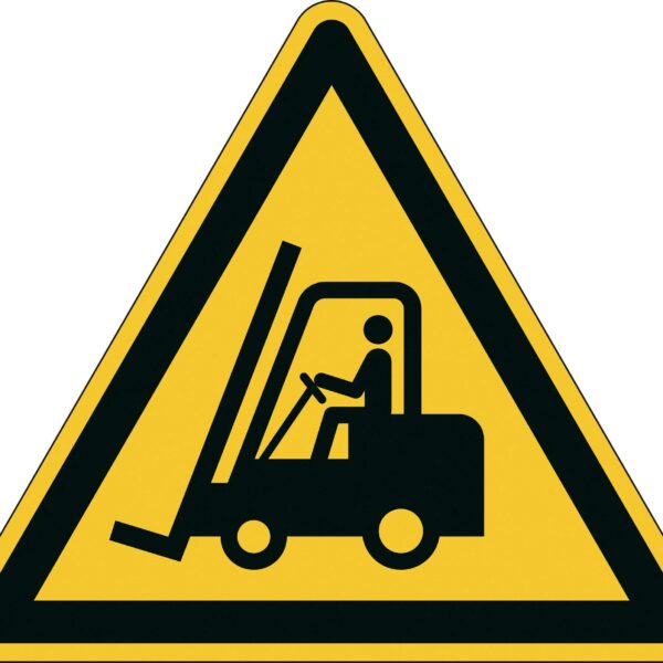 Durable Floor Caution Forklifts" Sign"
