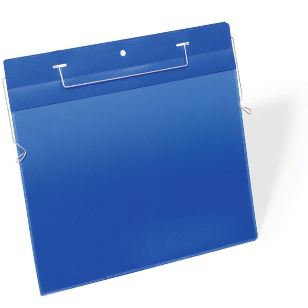 Durable Wire Hanger Pocket A4 Blue