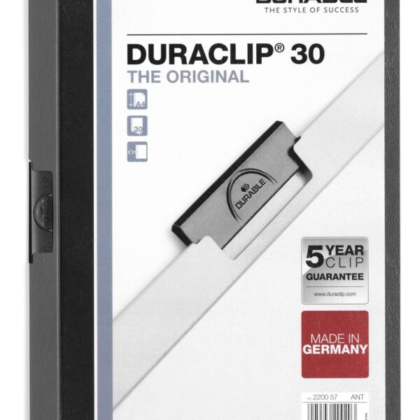 Durable DURACLIP 30 A4 Folder Anthracite