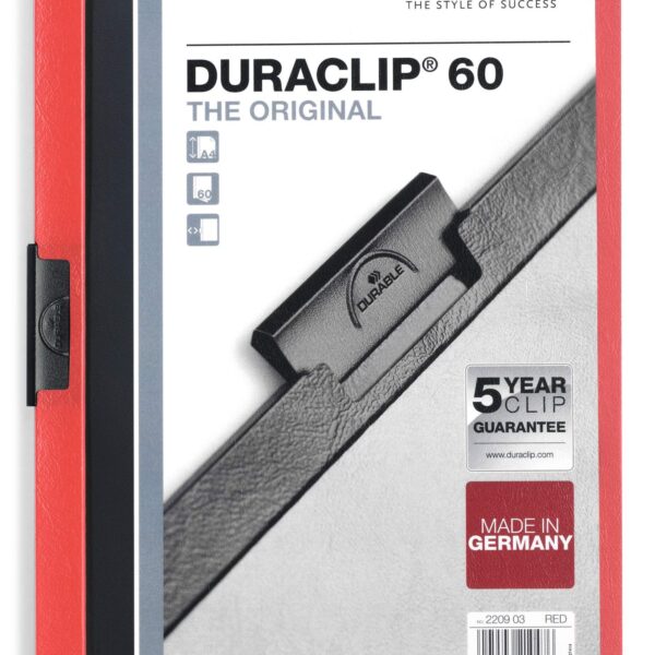 Durable DURACLIP 60 A4 Folder Red