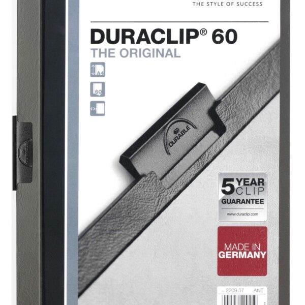 Durable DURACLIP 60 A4 Folder Anthracite