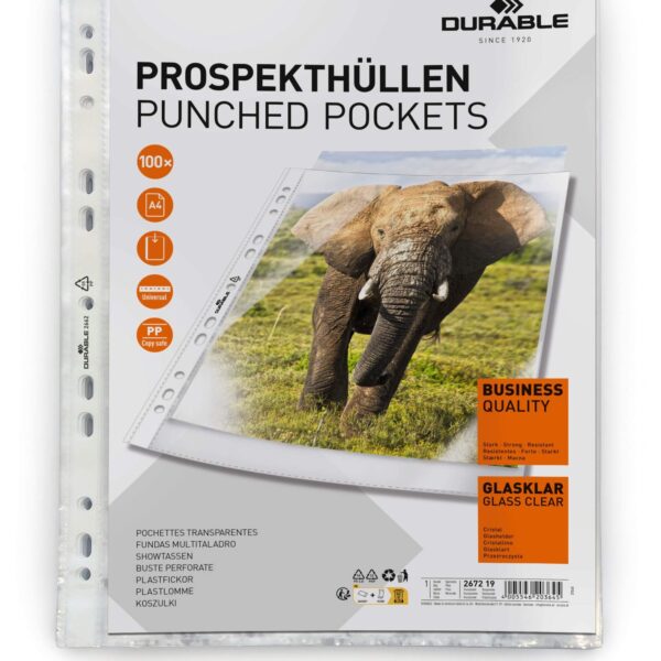 Durable BUSINESS Punched Pocket 100 A4