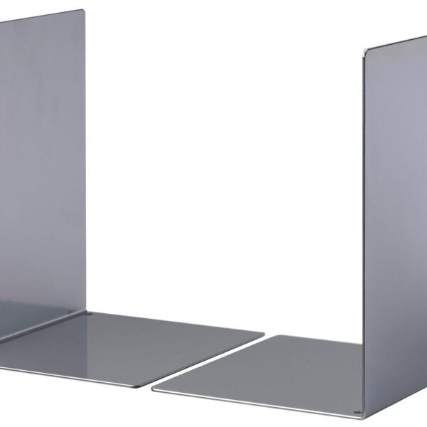 Durable Bookends Large Set of 2 Silver