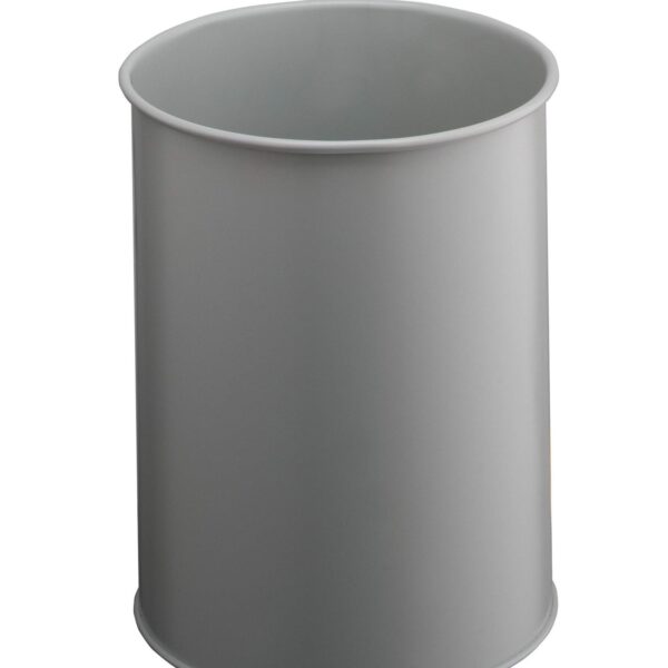 Durable Metal Waste Bin 15L Grey