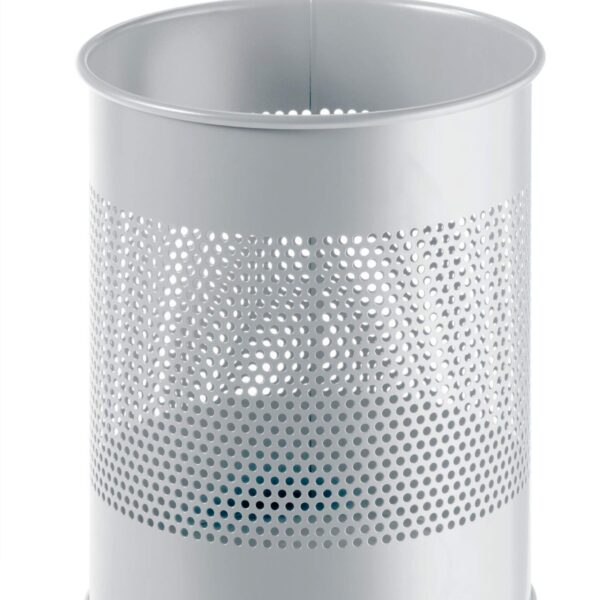 Durable Perforated Waste Bin 15L Grey