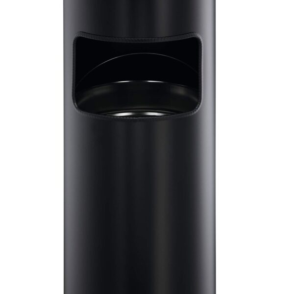 Durable Round Ashtray Bin 17L Black