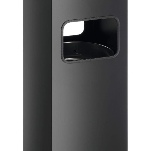 Durable Square Ashtray Bin 17L Black