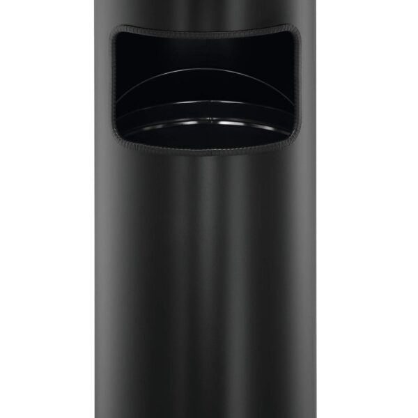 Durable Round Ashtray Bin 17L Black